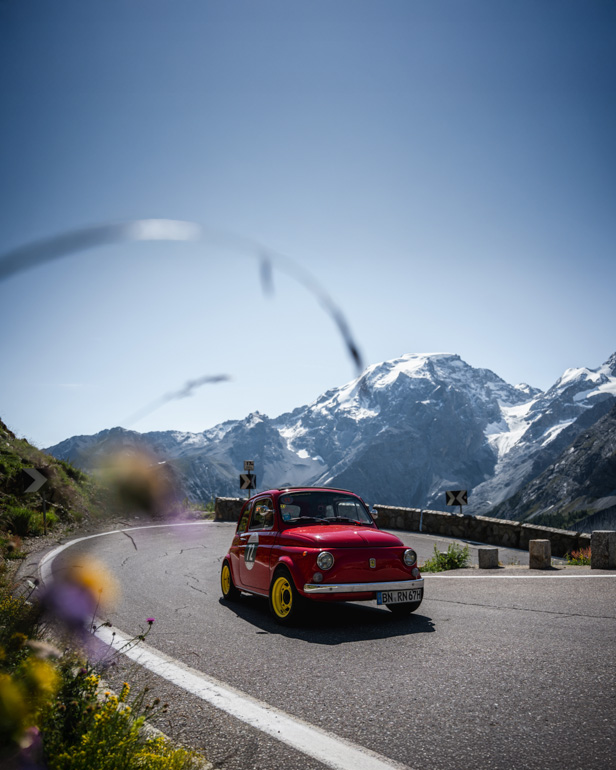 Südtirol Schenna Rallye Oldtimer Fiat 500